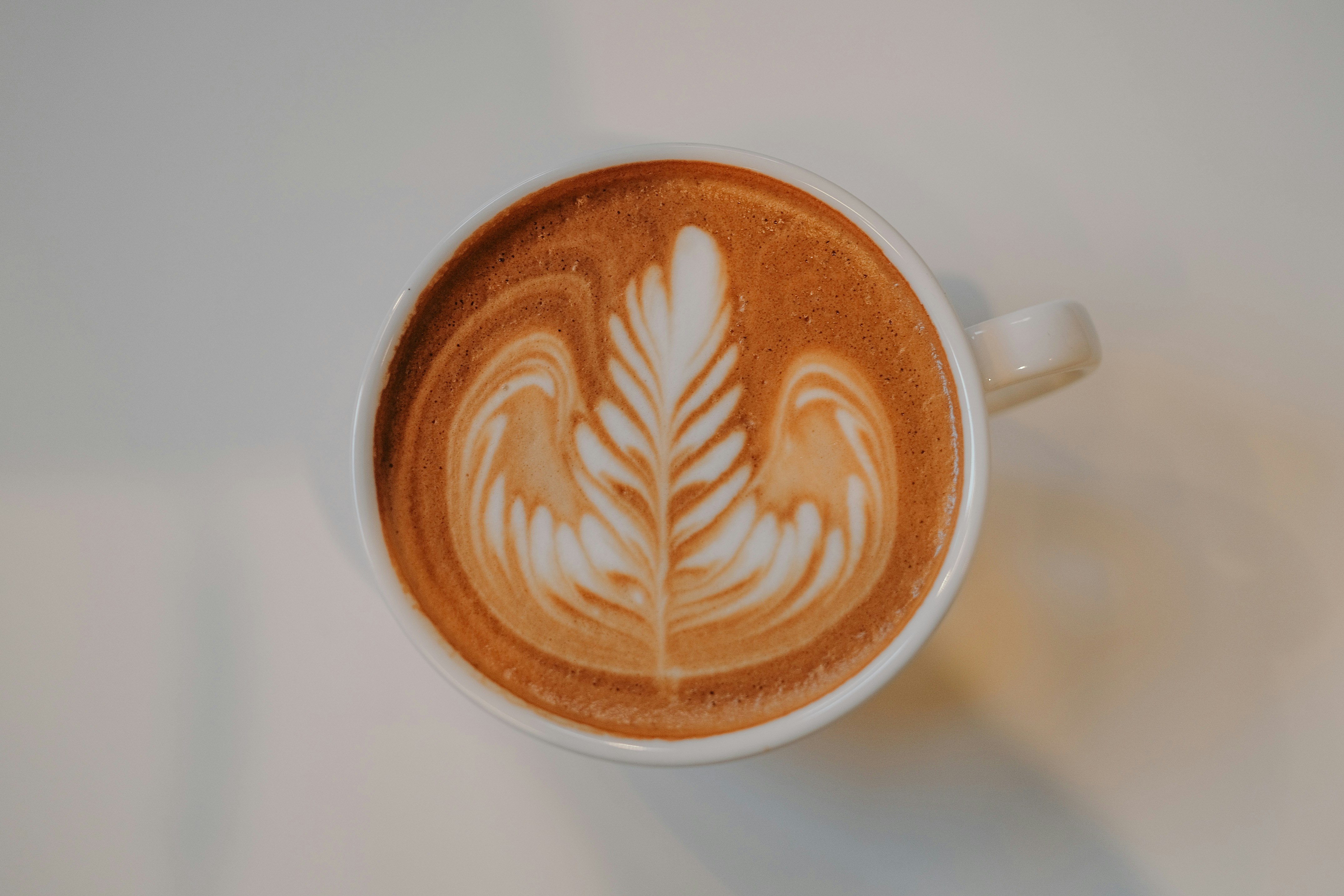 Cappuccino with leaf art