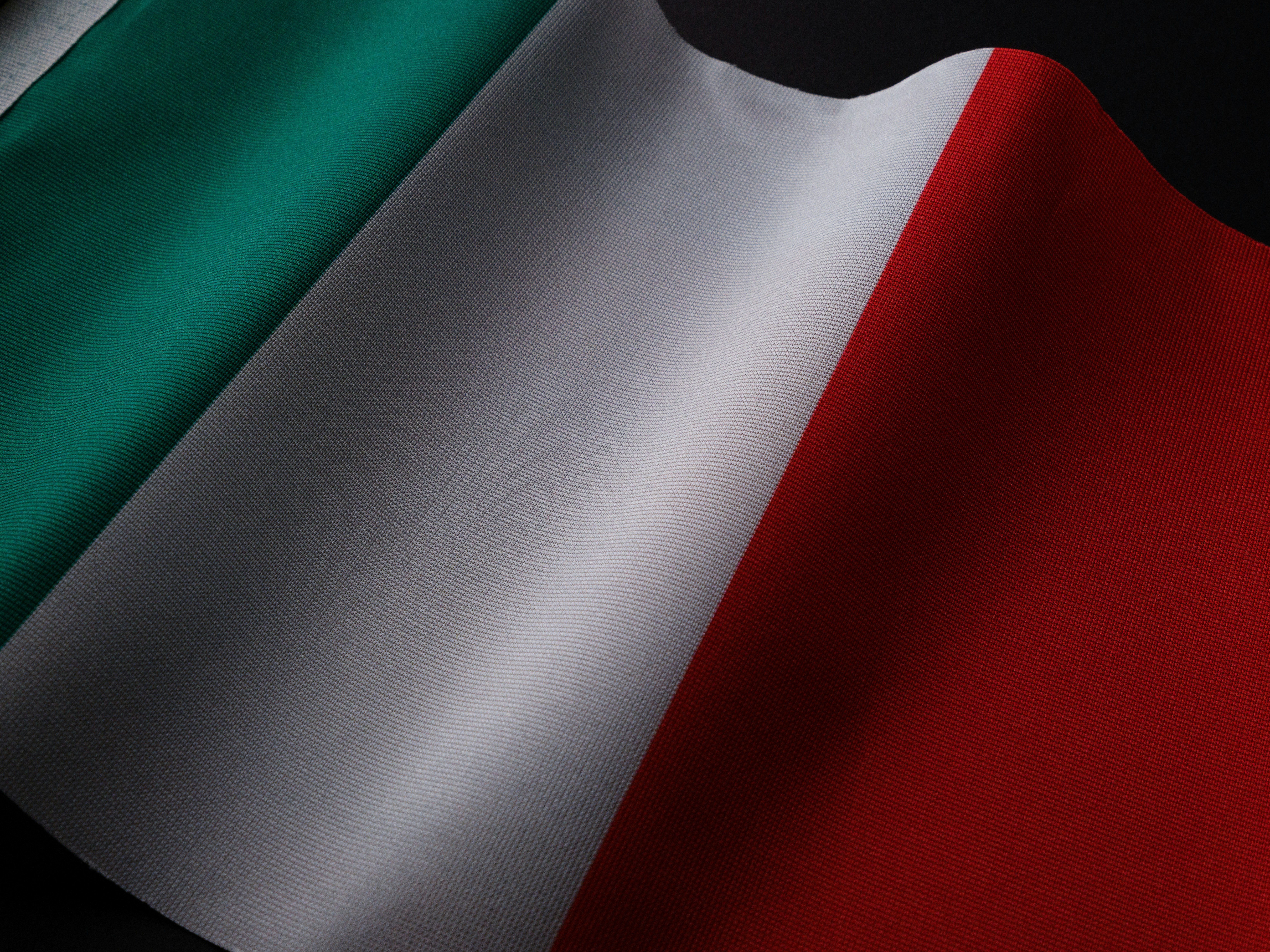 a close up of the flag of italy