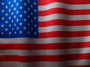 a close up of the american flag