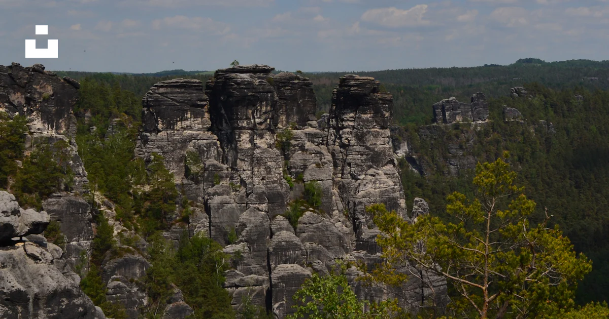 Germany Sightseeing Rocks A view of a rocky landscape with trees and rocks photo – Free Germany ...