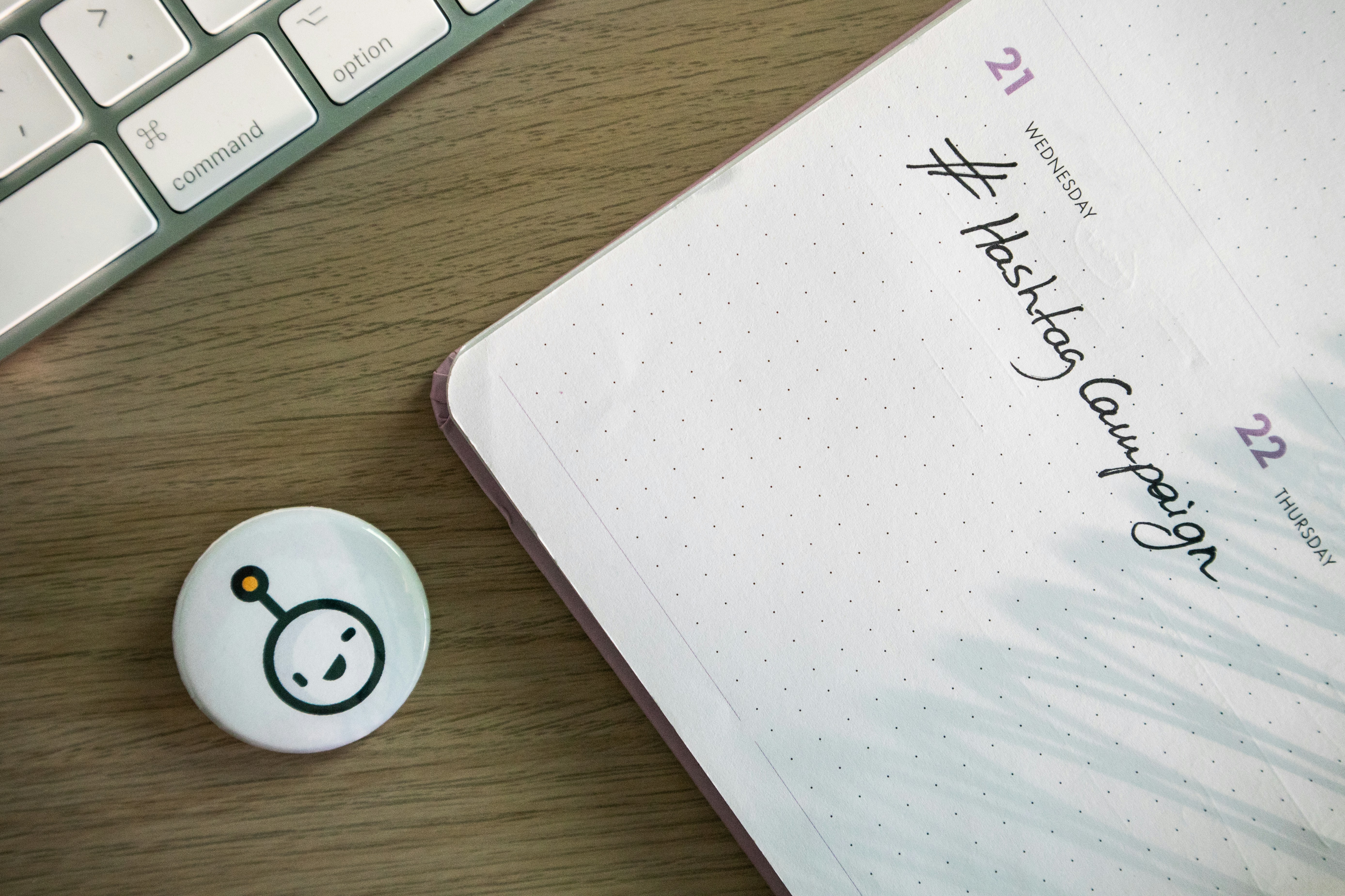 Calendar planning desk setup