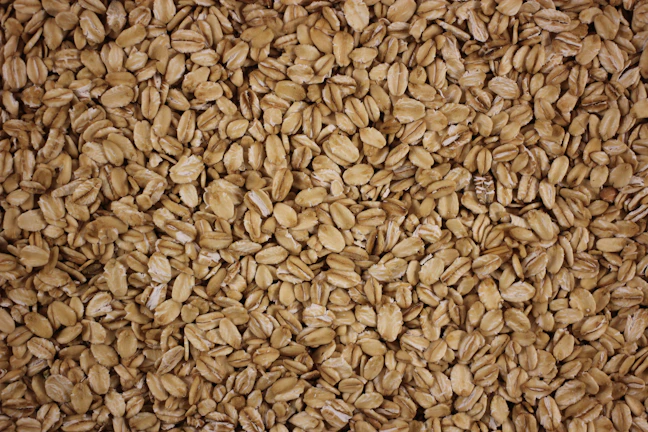 a close up of a pile of oats