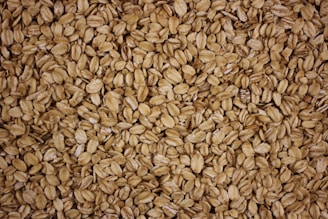 a close up of a pile of oats