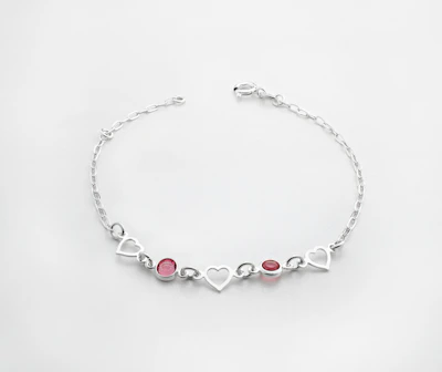 Sterling silver bracelet with delicate chain links