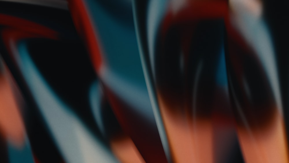a blurry photo of a red and blue object