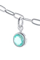 Close-up thumbnail of a polished ruby pendant with a silver chain.