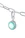 Close-up of a silver pendant with a sparkling natural Swat gemstone on a beige marble background.