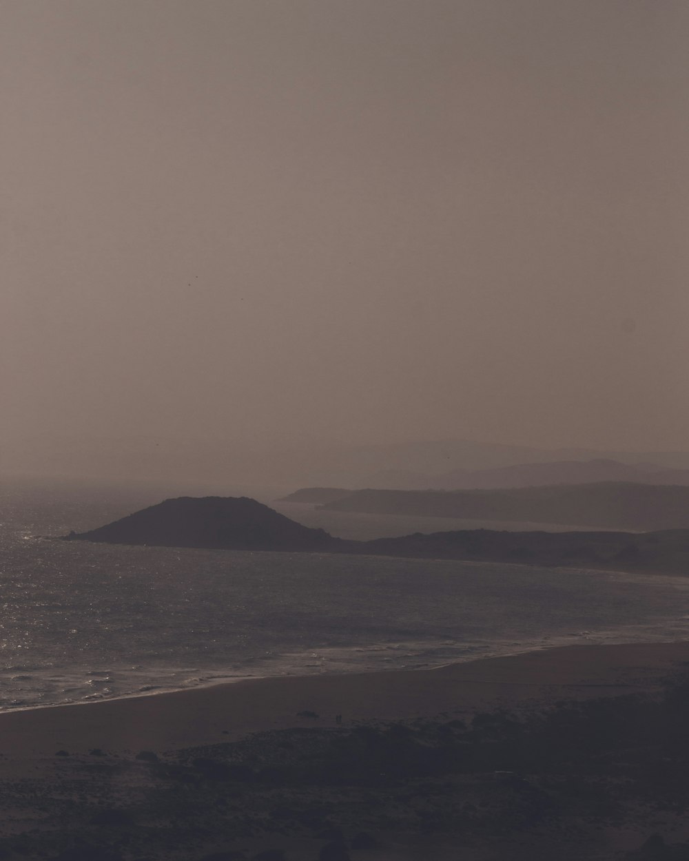 a lone boat is out on the water