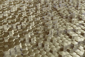a large group of cubes that are in a room