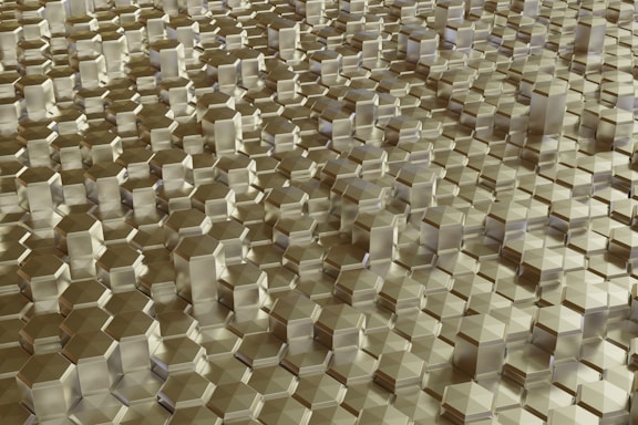 a large group of cubes that are in a room