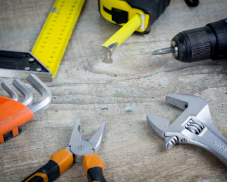 a variety of tools are sitting on a table