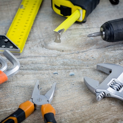 a variety of tools are sitting on a table