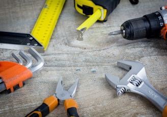 a variety of tools are sitting on a table