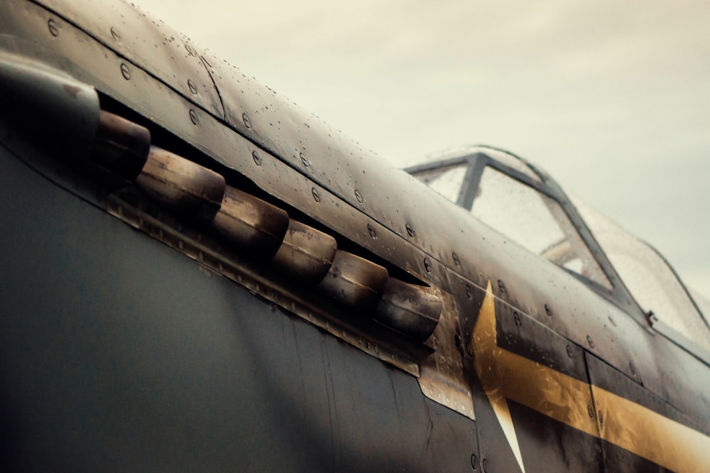 a close up of the nose of a fighter jet