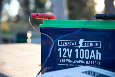 a close up of a battery on a table