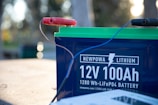a close up of a battery on a table