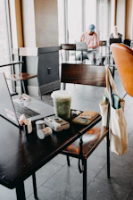 A cozy coffee setup with influencers discussing strategies.