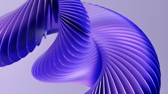 a close up of a purple object with a sky background