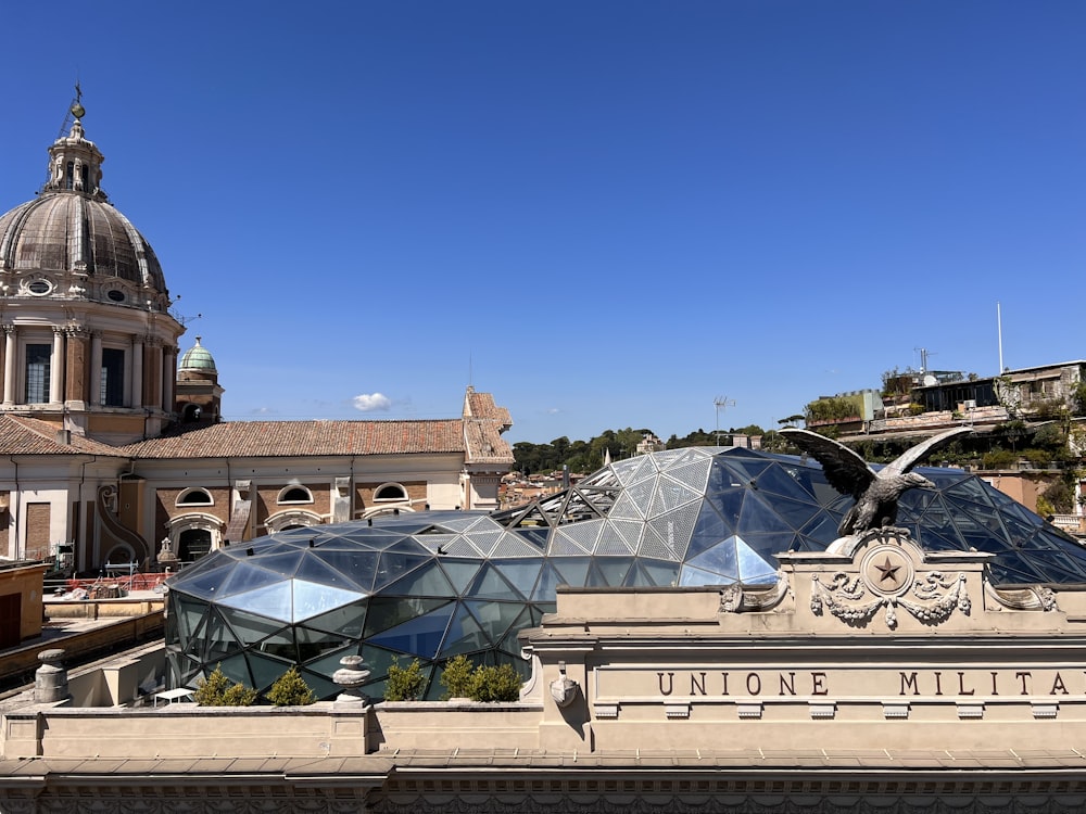 a large building with a dome on top of it