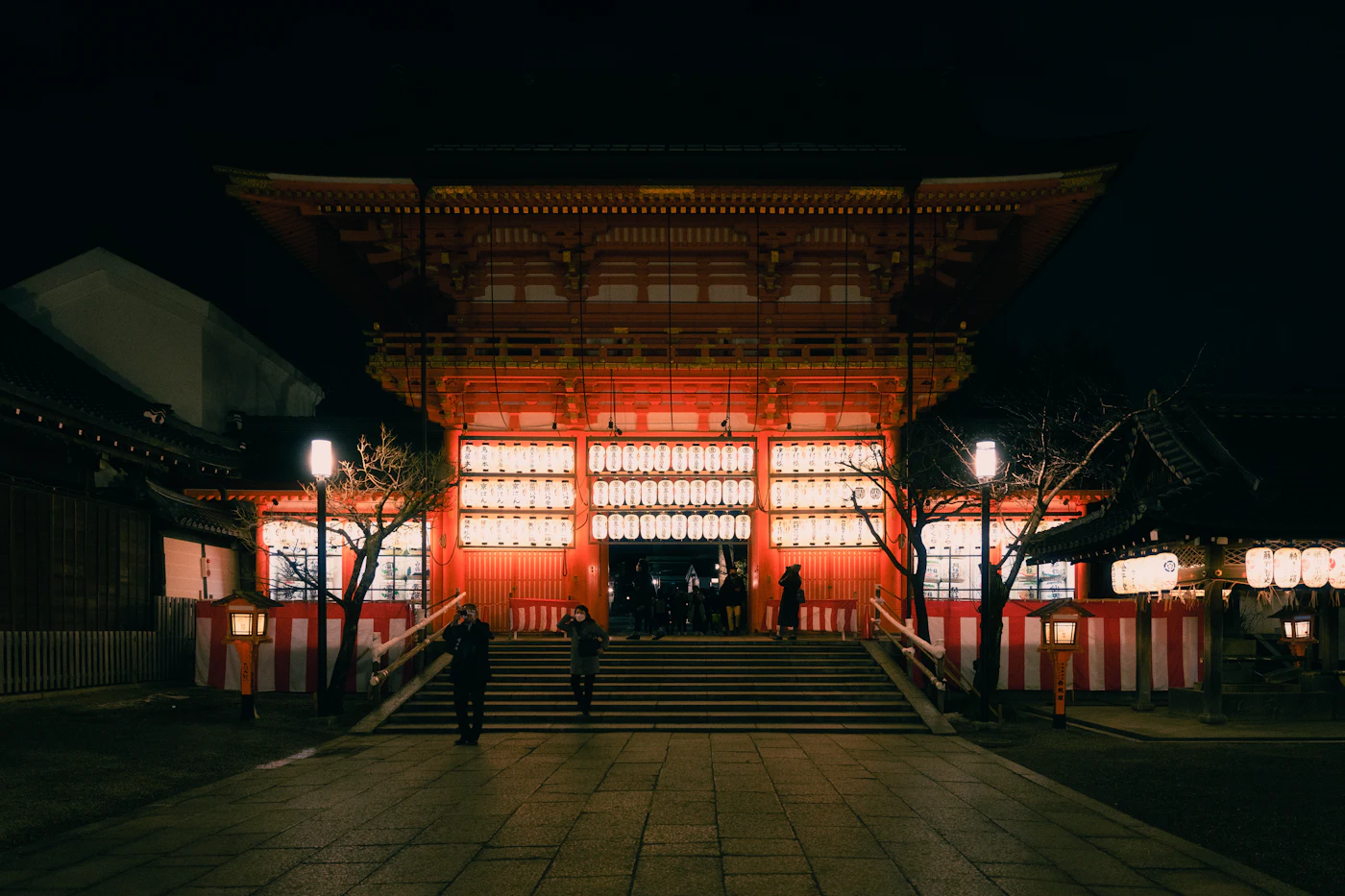 Kyoto temple dark wood architecture