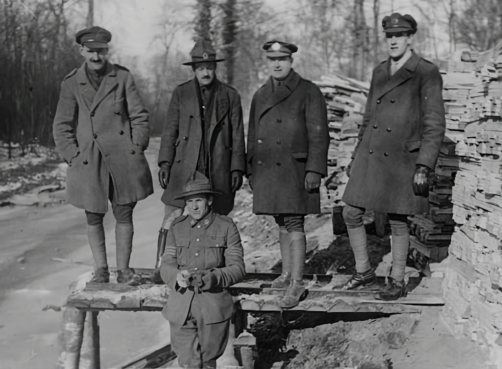 a group of men standing next to each other