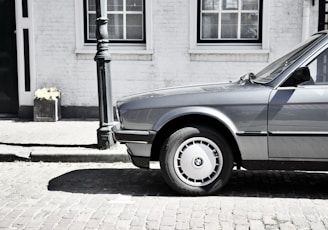 a car parked on the side of the road