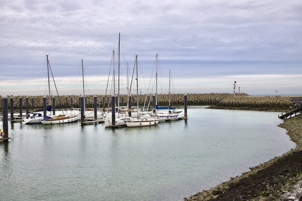 a bunch of boats that are sitting in the water