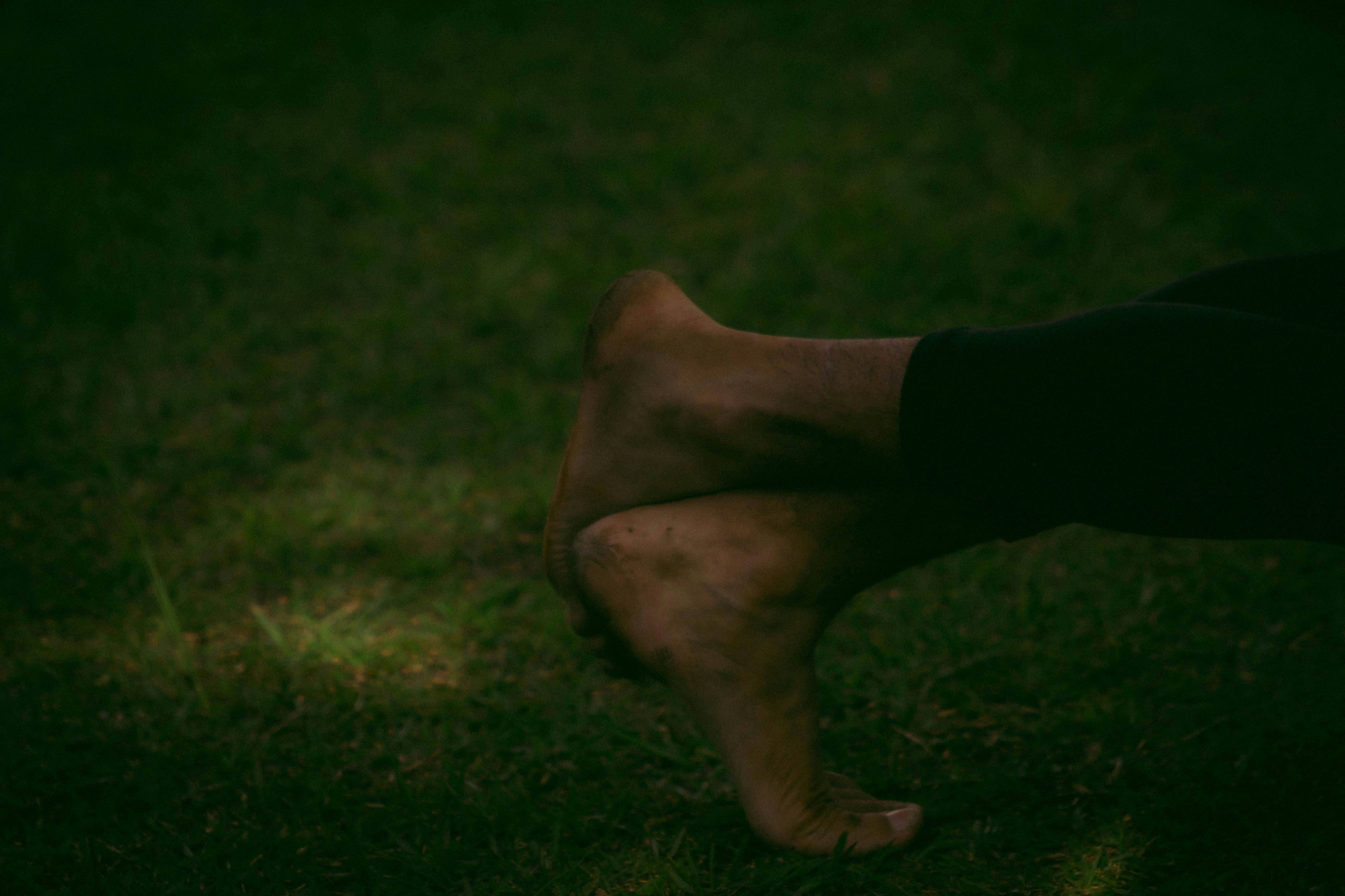 Kicking foot tucked close to the supporting leg's knee - Spinning back kick