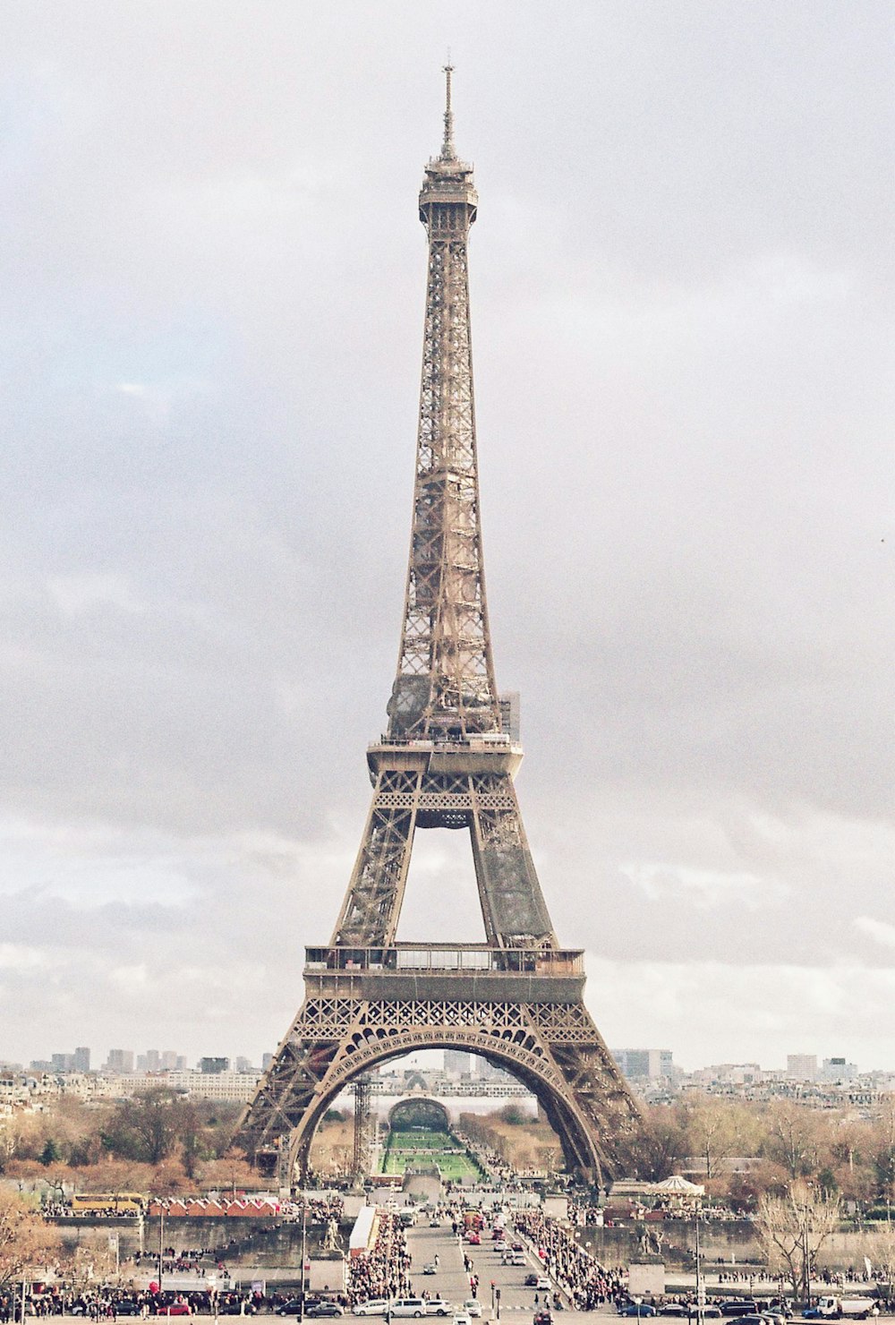 the eiffel tower towering over the city of paris