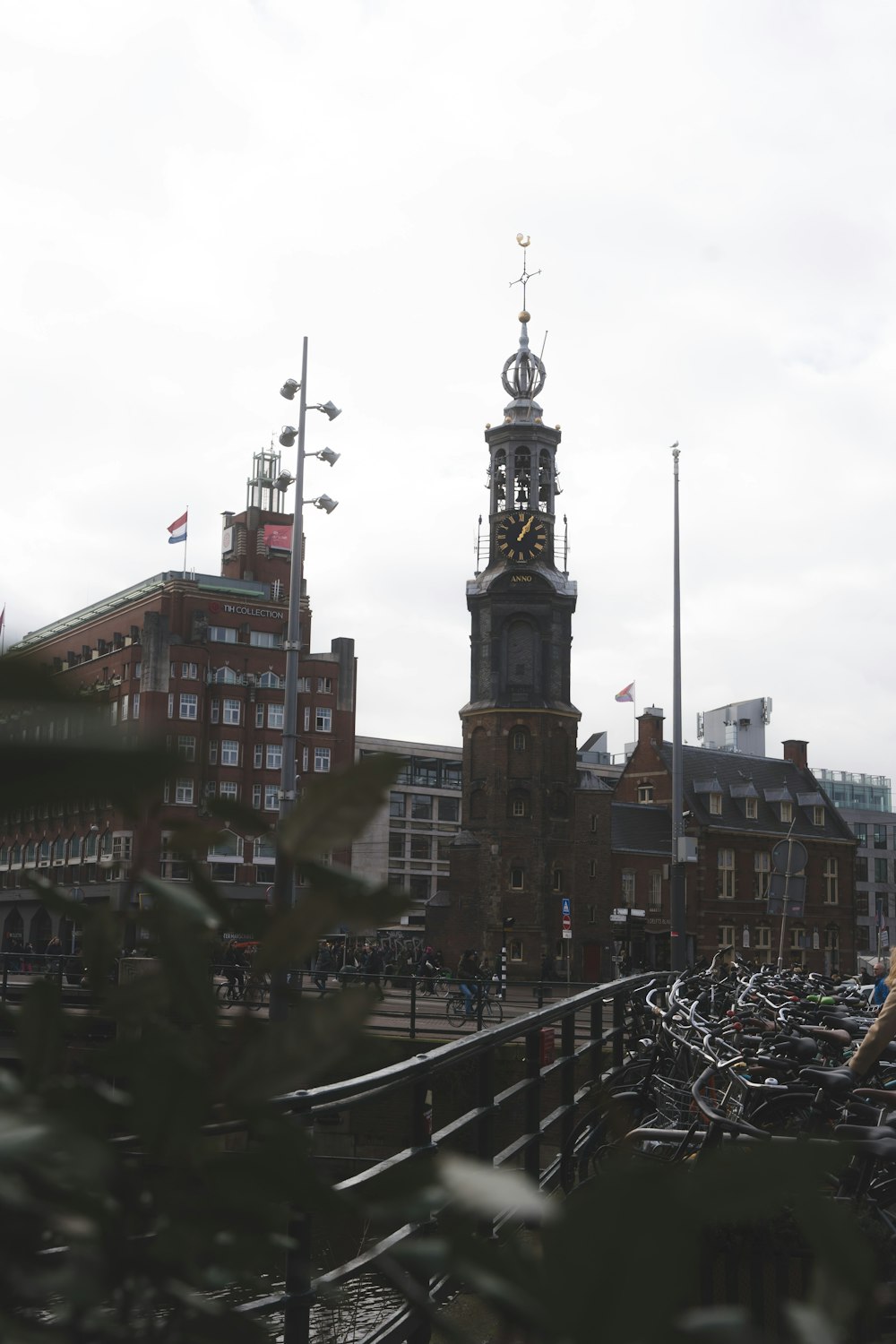 a tall clock tower towering over a city