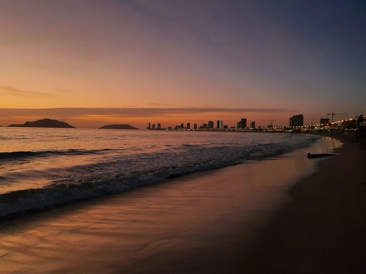 Pacific coast Mexico beach with no sargassum