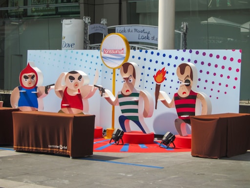a group of people standing on top of a stage