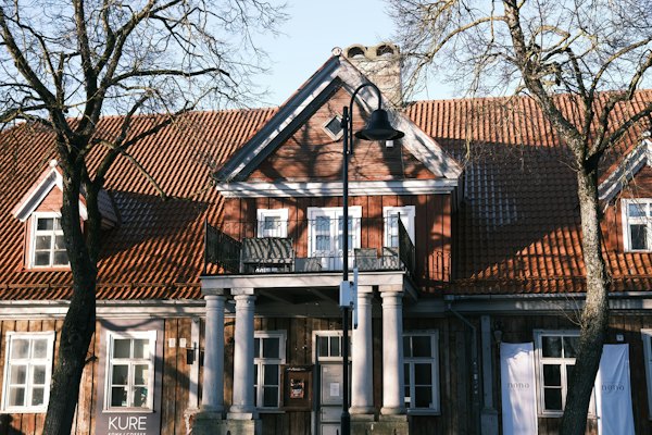 A building with a clock on the front of it — Saaremaa, Estonia