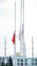 a group of flags that are next to each other