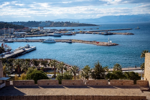 a large body of water surrounded by a city