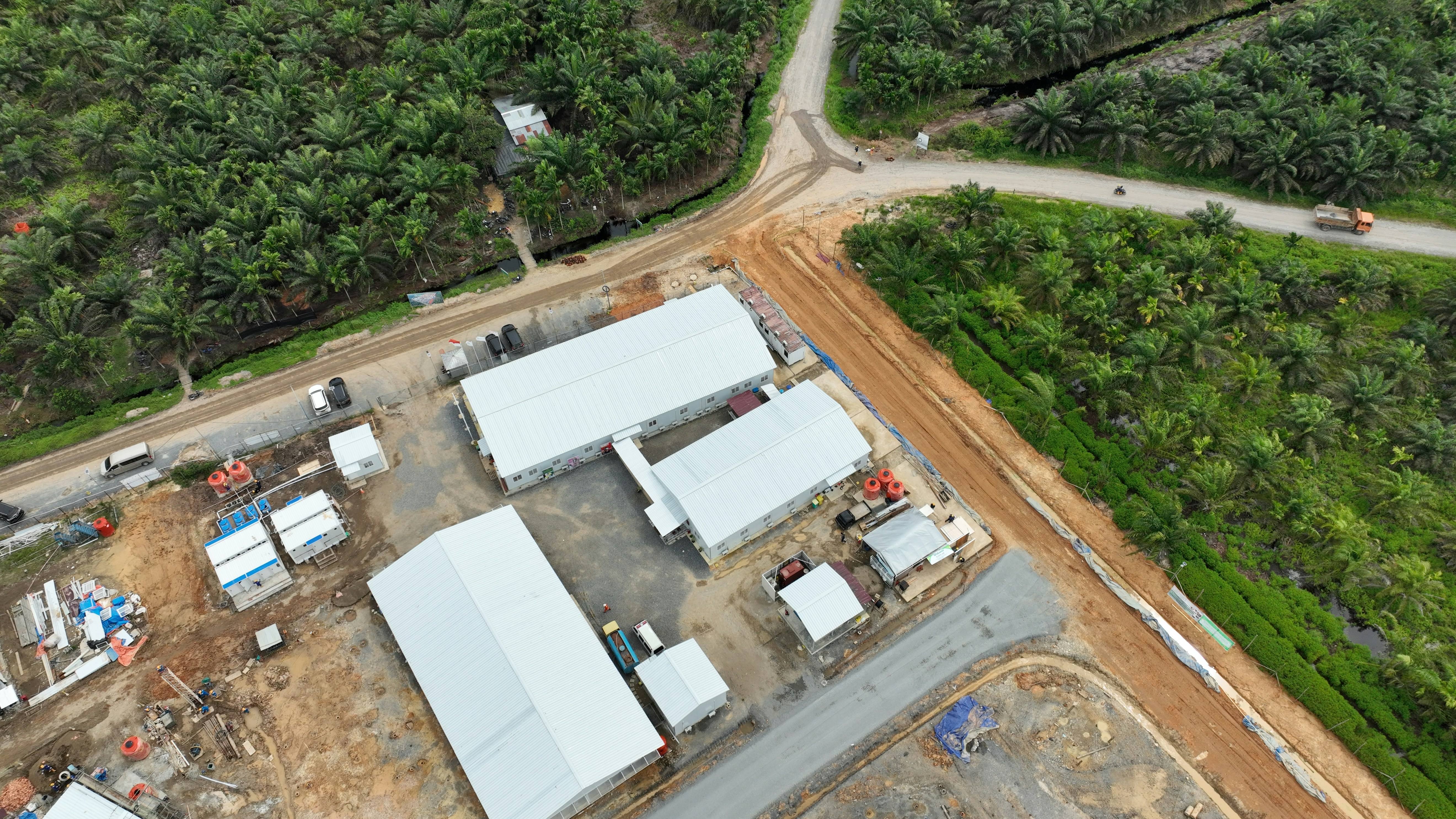 Working site viewed by drone