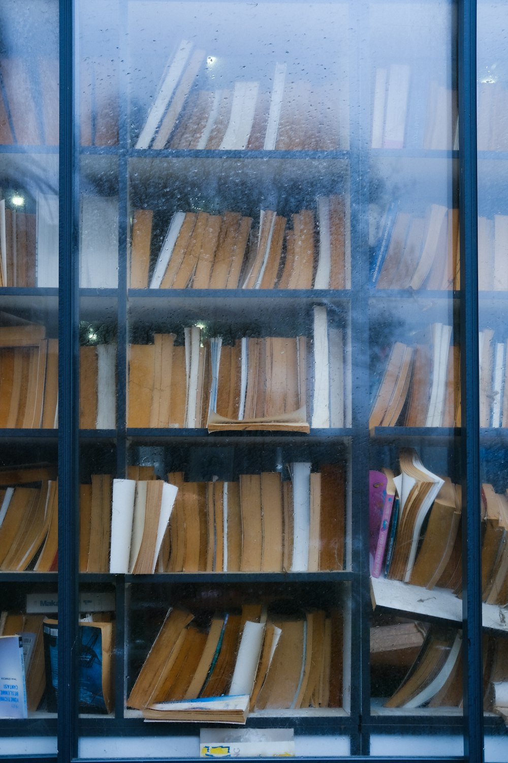 a bunch of books that are on a shelf