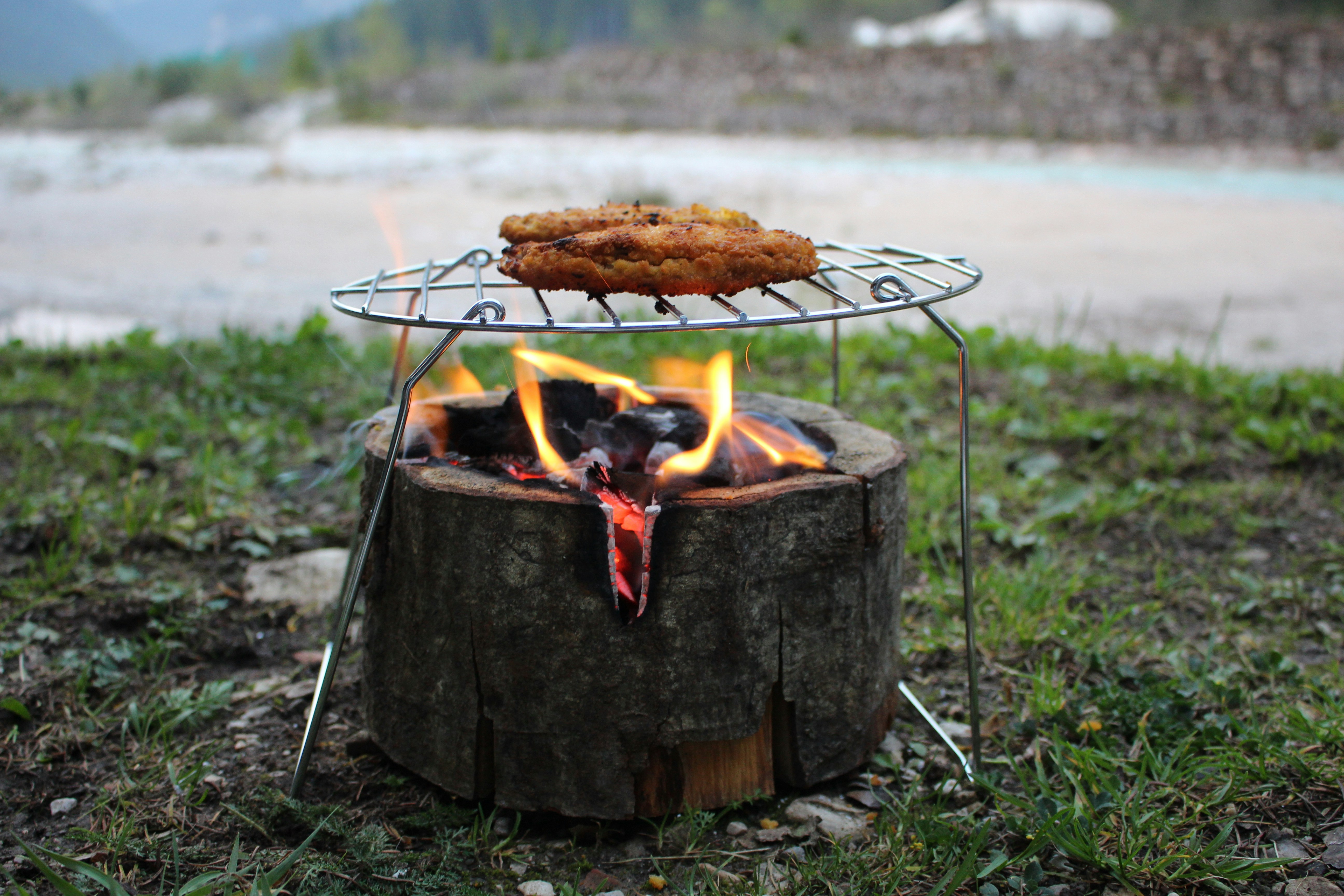 a grill that has some food on top of it