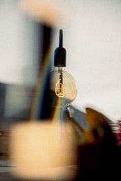A close-up of a light bulb symbolizing innovation and new ideas.