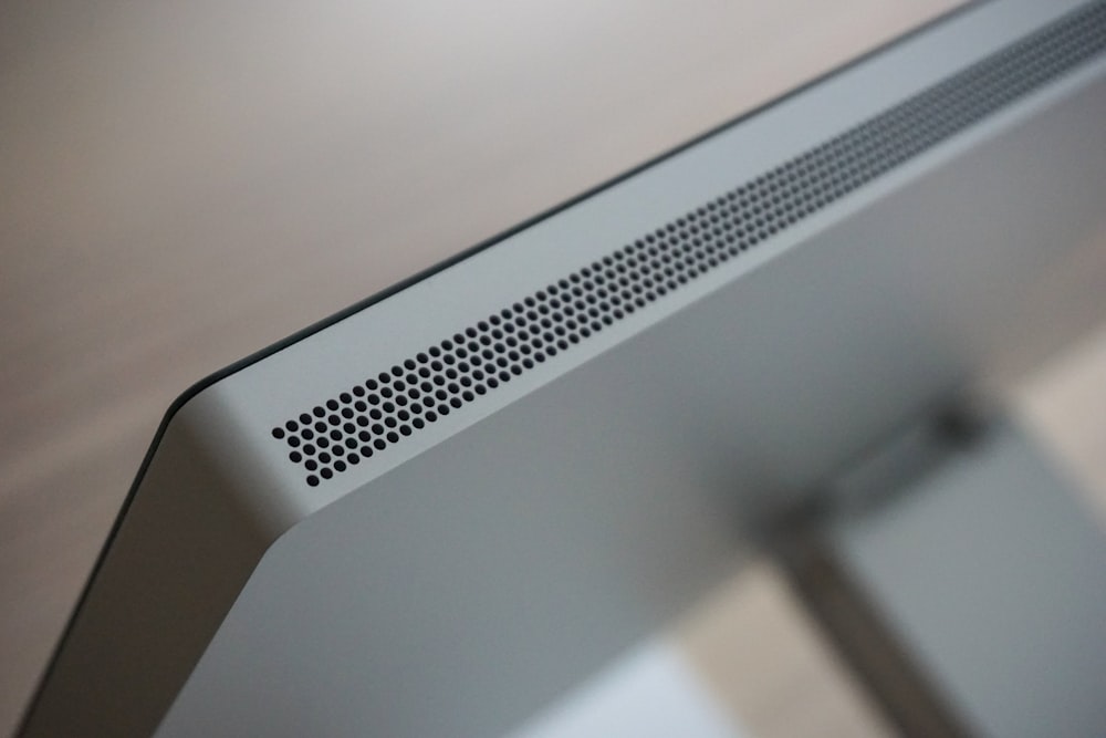 a close up of a metal object on a table