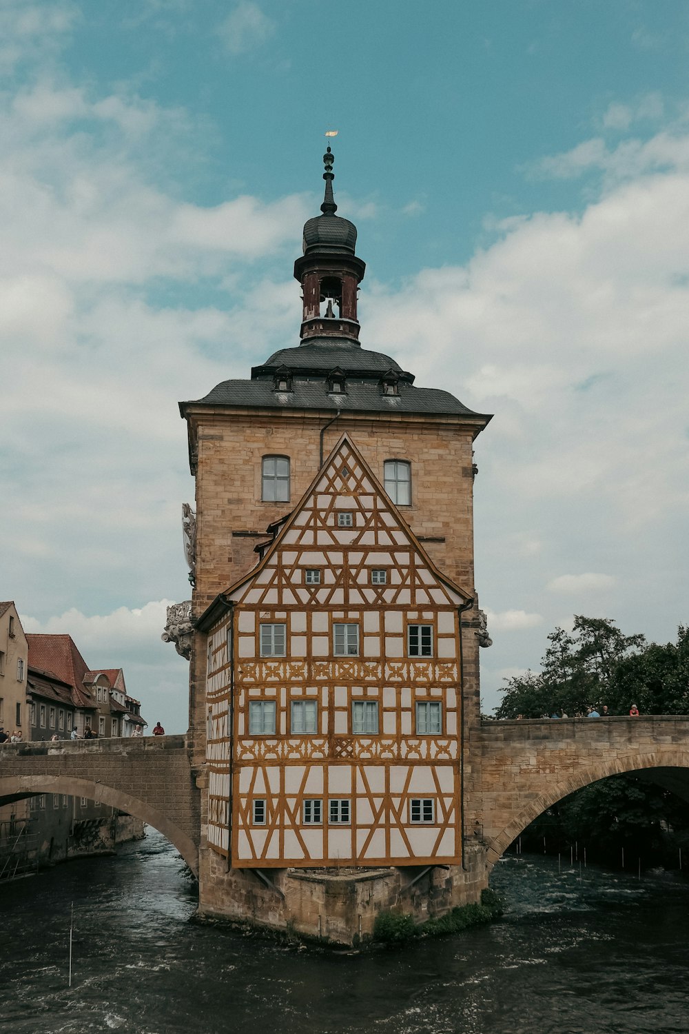 a building with a clock on the side of it