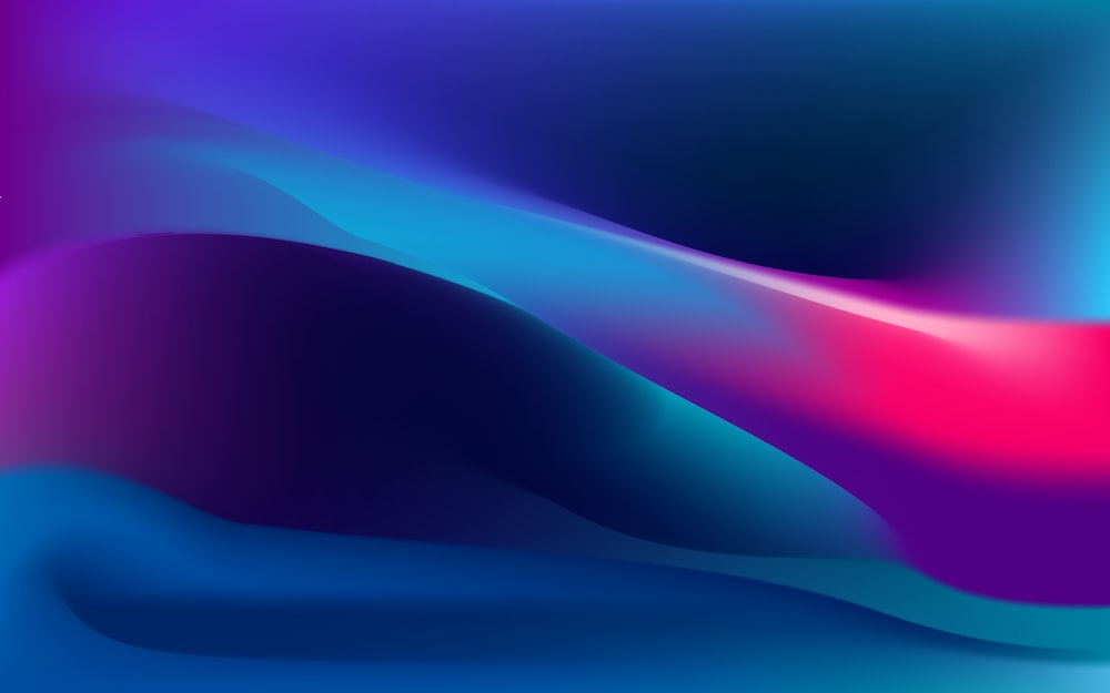 a blue and pink abstract background with wavy lines