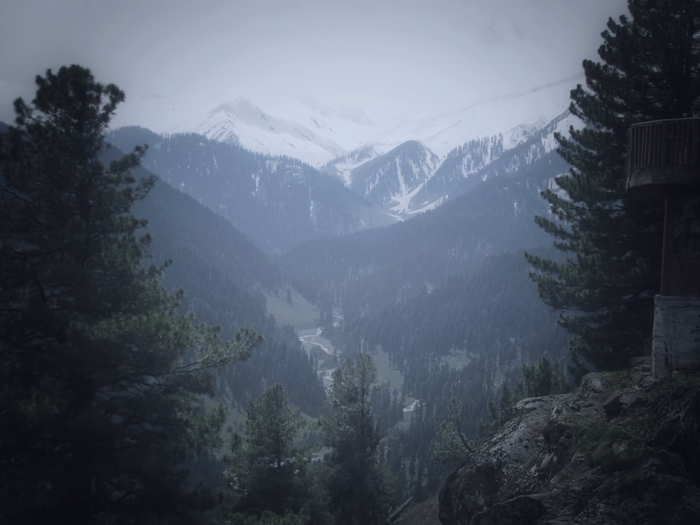 a view of the mountains from a high point of view