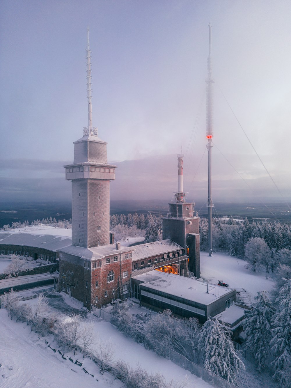 a large building with a tower on top of it