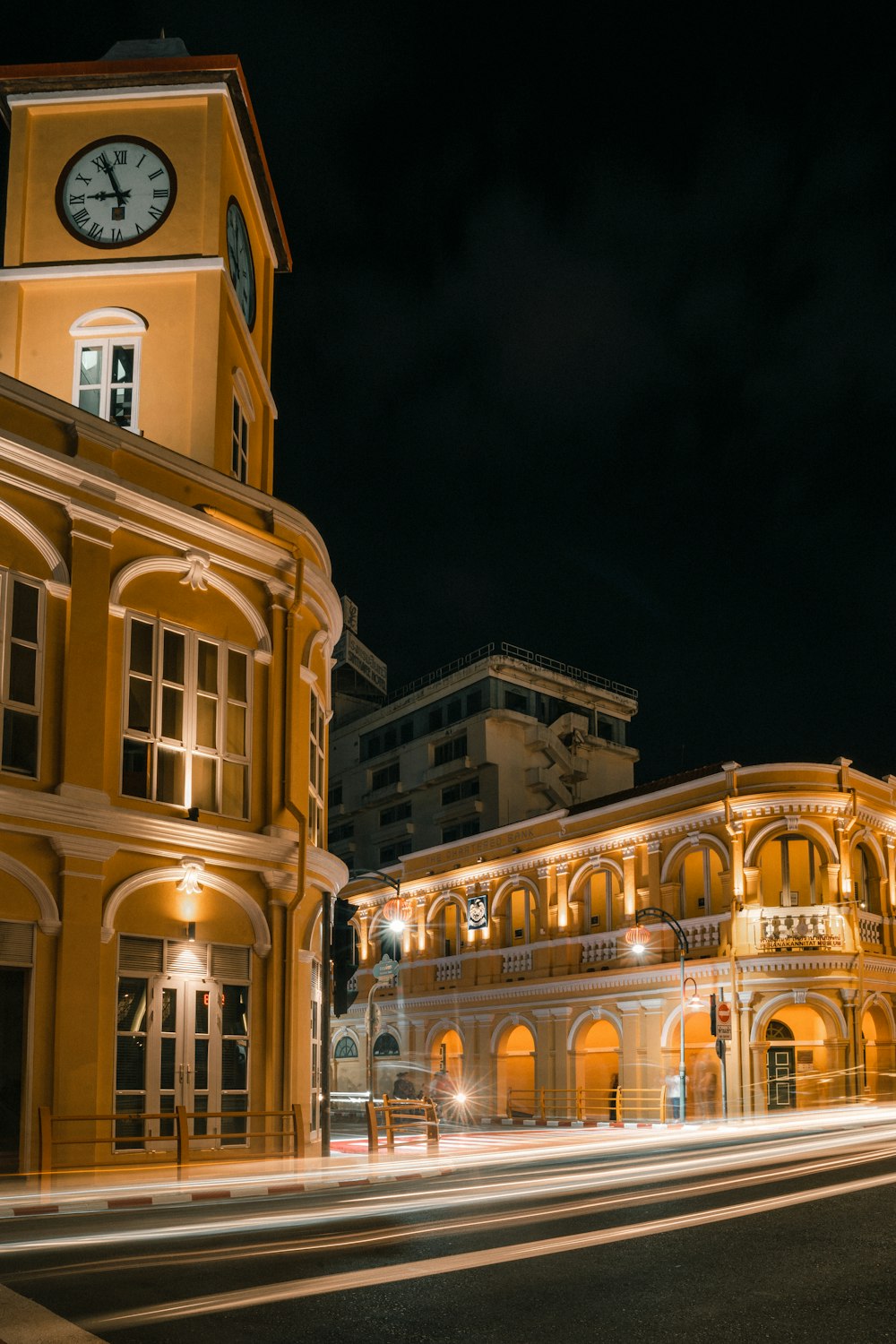 a large building with a clock on the top of it