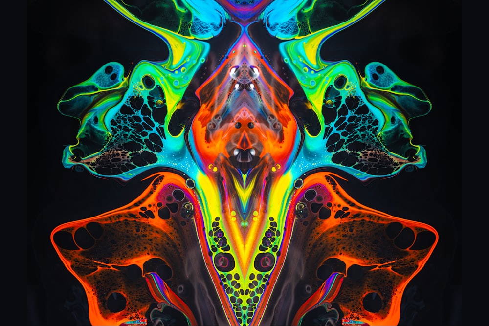 a computer generated image of colorful shapes
