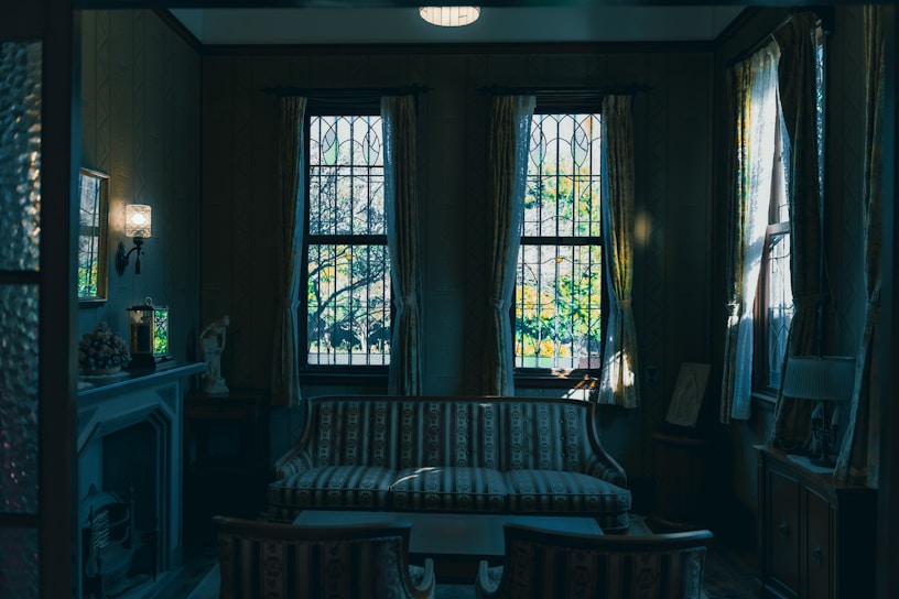 A serene living room with Mediterranean light and boutique style.