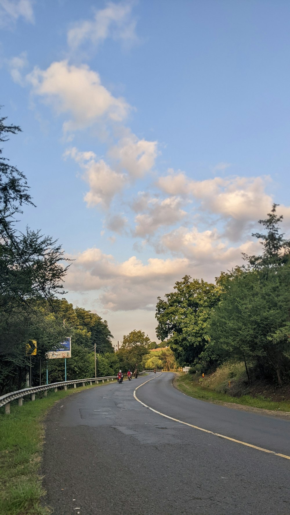 a road with a curve in the middle of it