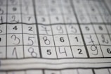 a close up of a number line on a sheet of paper
