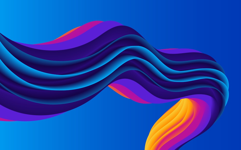 a blue background with a wavy design on it